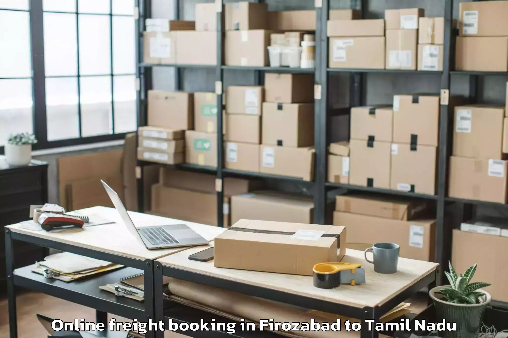 Professional Firozabad to Azhagappapuram Online Freight Booking